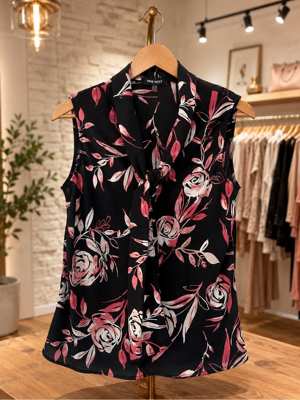Nine West Sheer Blouse Size Medium